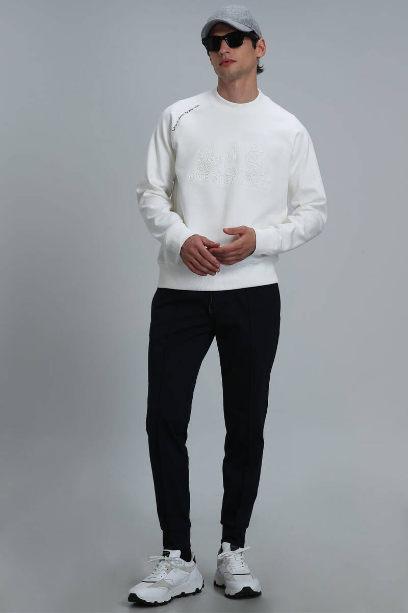 Bert Men's Sweatshirt Off White - 4