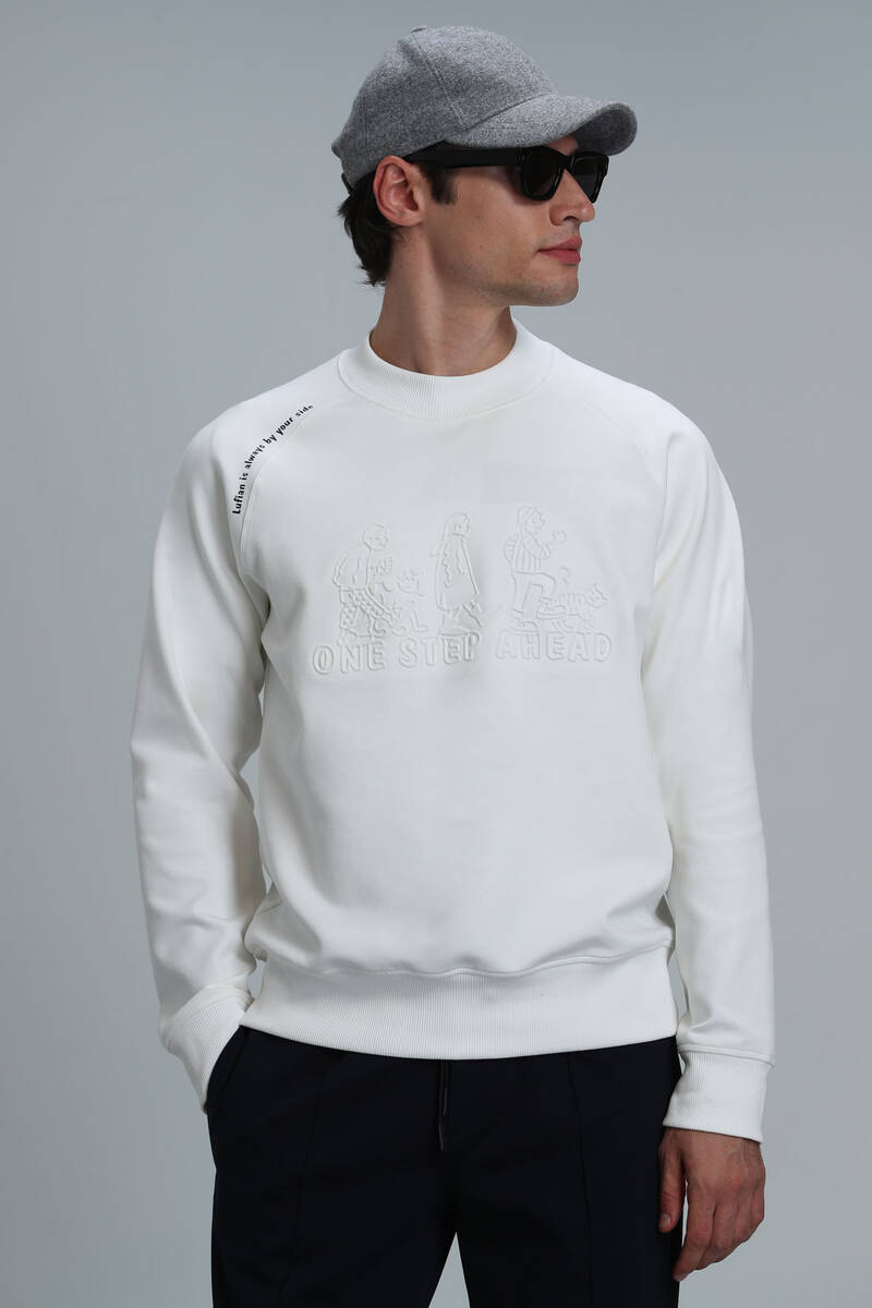 Bert Men's Sweatshirt Off White - 5