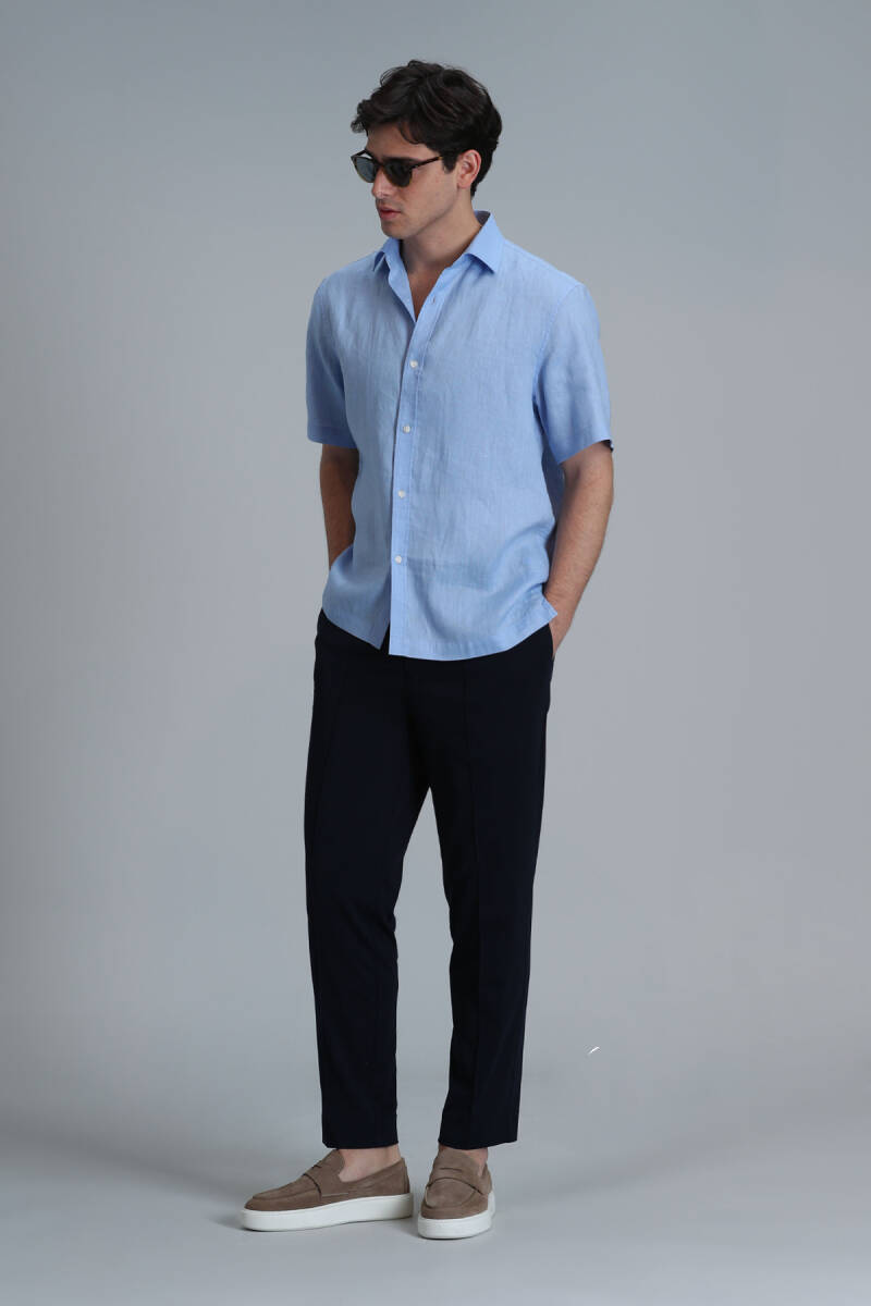 Bert Men's Basic Shirt Comfort Fit Blue - 2