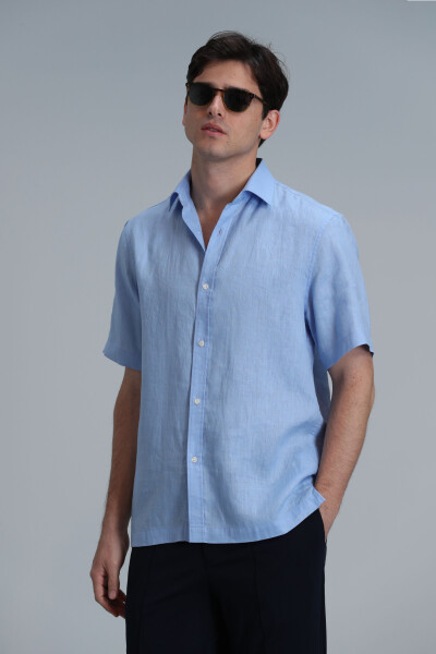 Bert Men's Basic Shirt Comfort Fit Blue - 3