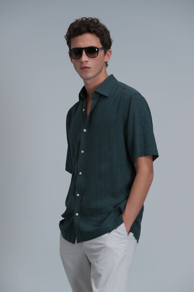 Bert Men's Basic Shirt Comfort Fit Green - 3