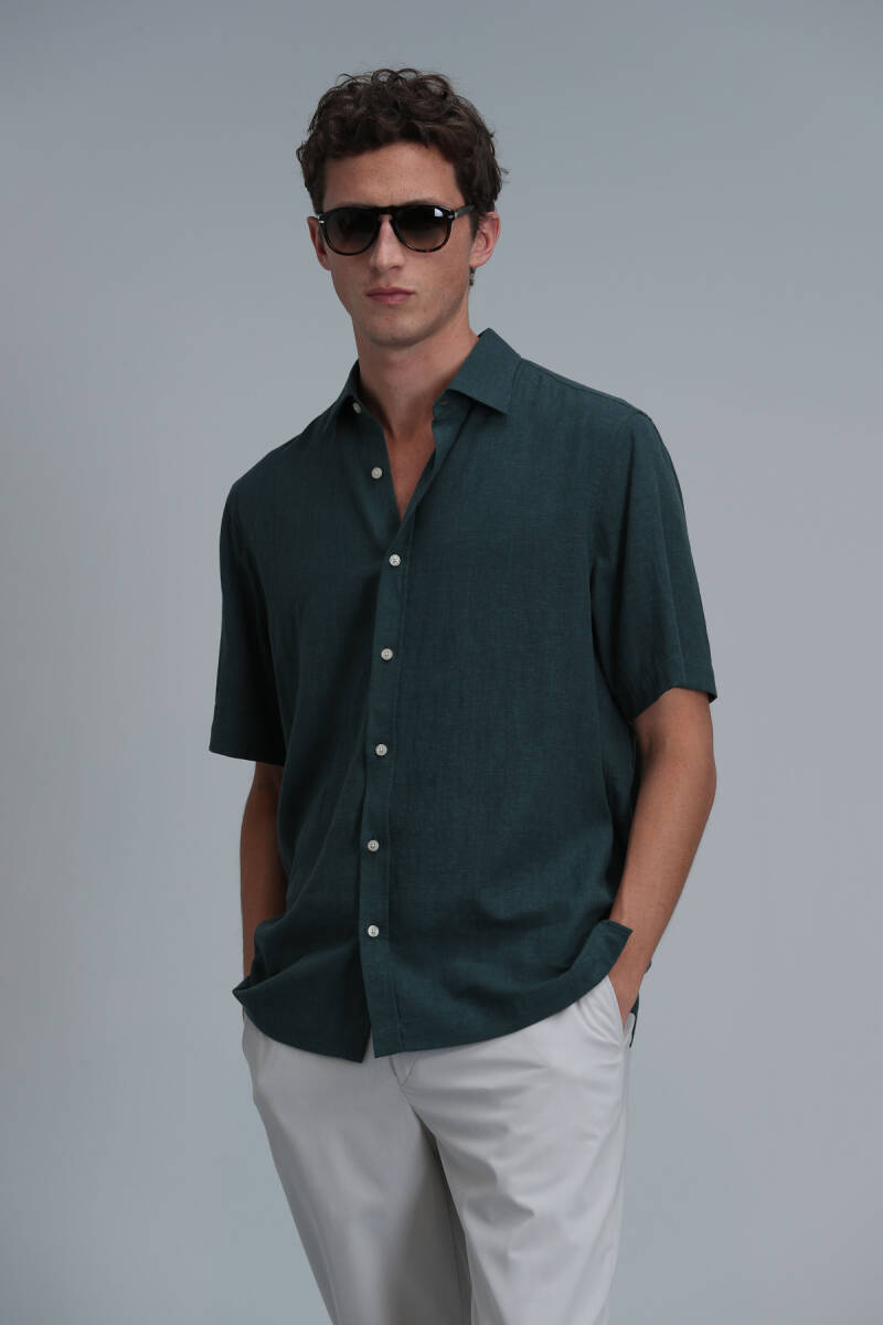 Bert Men's Basic Shirt Comfort Fit Green - 1