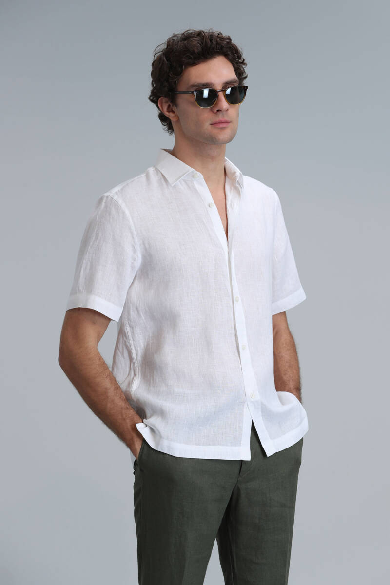Bert Men's Basic Shirt Comfort Fit White - 1