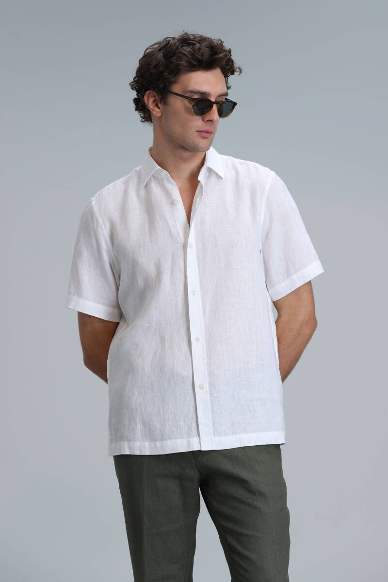 Bert Men's Basic Shirt Comfort Fit White - 3