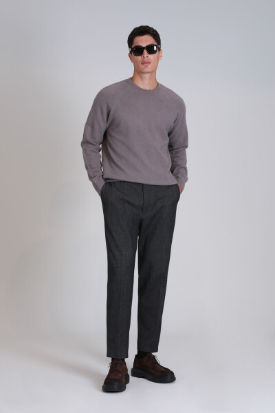 Bert Spor Men's Chino Pants Slim Fit Dark Gray - LUFIAN