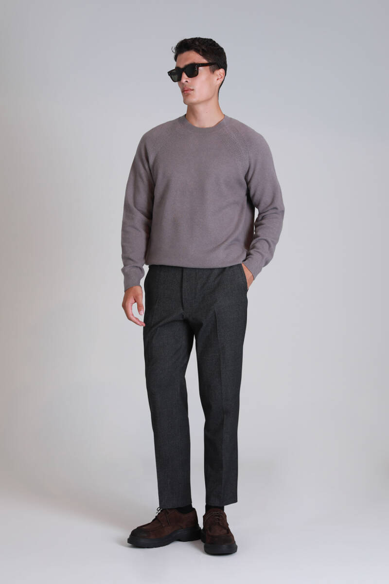 Bert Spor Men's Chino Pants Slim Fit Dark Gray - 4