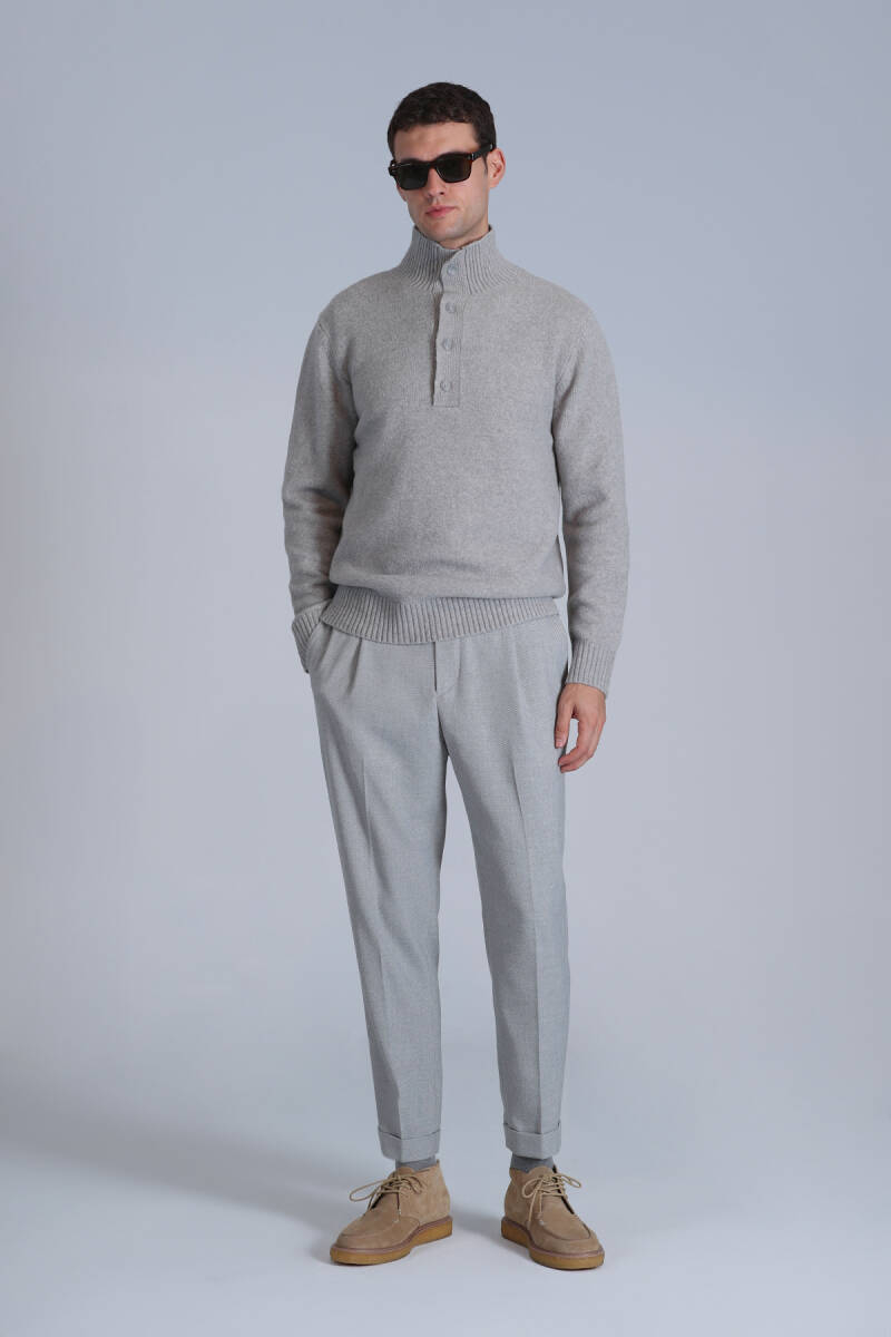 Bert Spor Men's Chino Pants Slim Fit Light Gray - 5