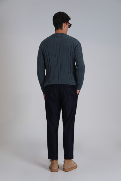 Bert Spor Men's Chino Pants Slim Fit Navy Blue - 6