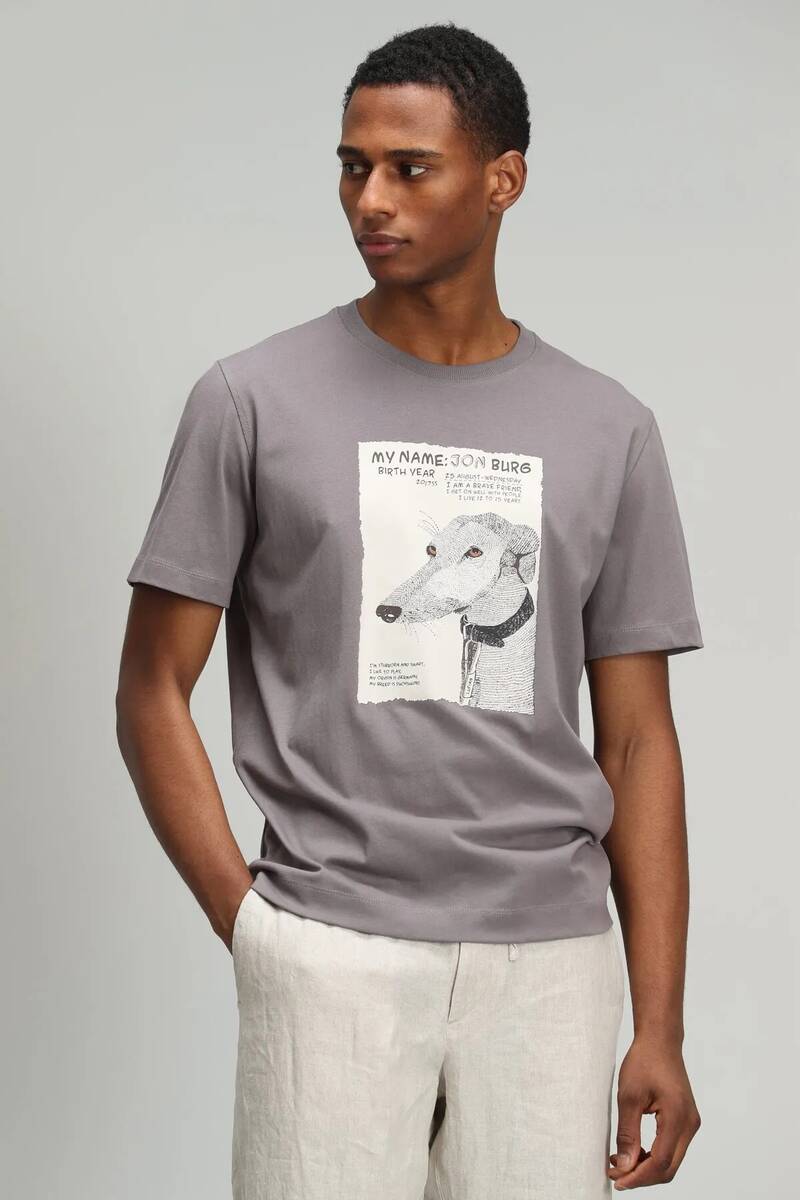 Best Men's Graphic Basic T-Shirt Mink - 1