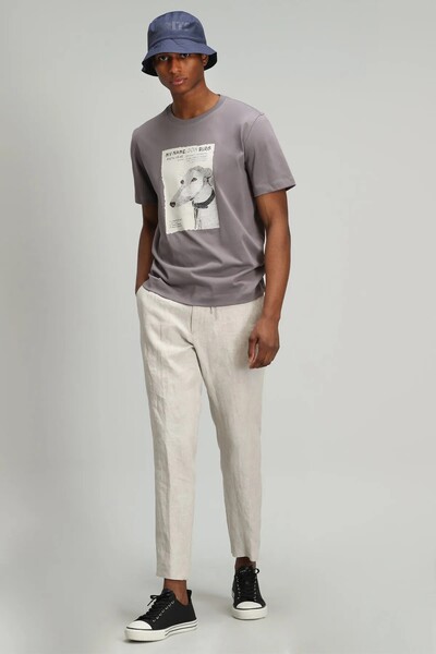 Best Men's Graphic Basic T-Shirt Mink - 3