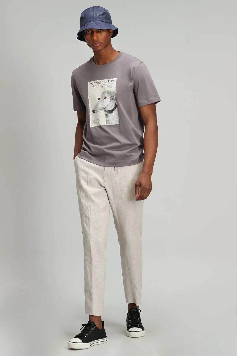Best Men's Graphic Basic T-Shirt Mink - 3