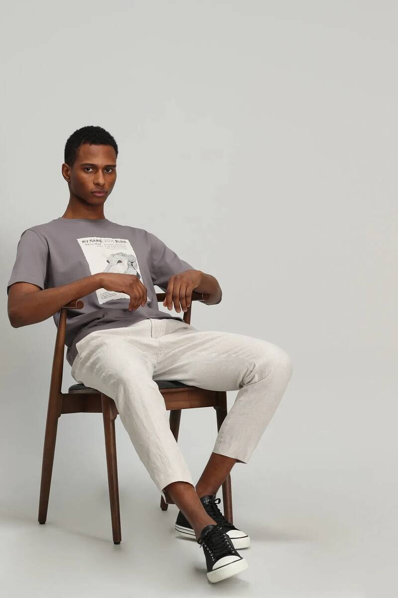 Best Men's Graphic Basic T-Shirt Mink - 4