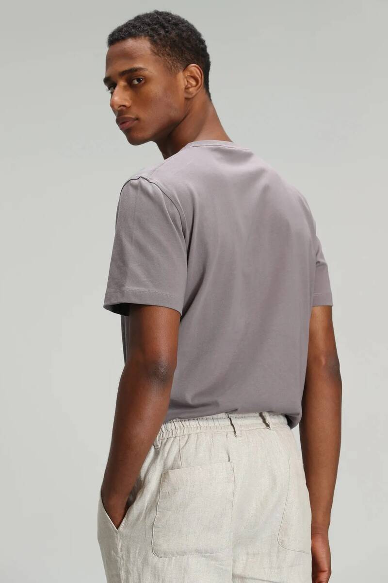 Best Men's Graphic Basic T-Shirt Mink - 6