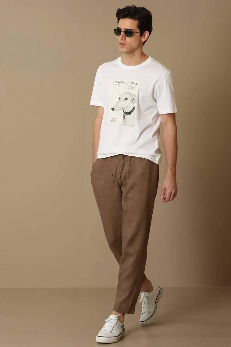Best Men's Graphic Basic T-Shirt White - 4