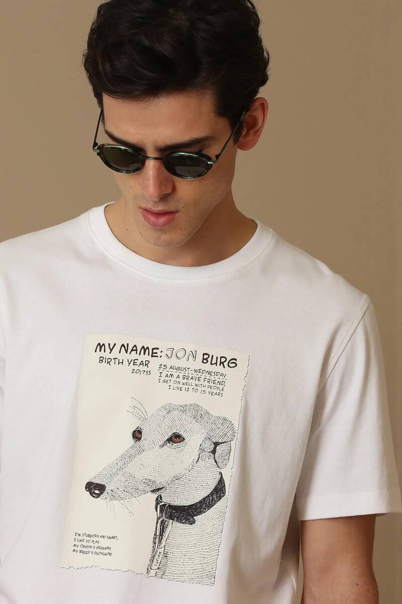 Best Men's Graphic Basic T-Shirt White - 5