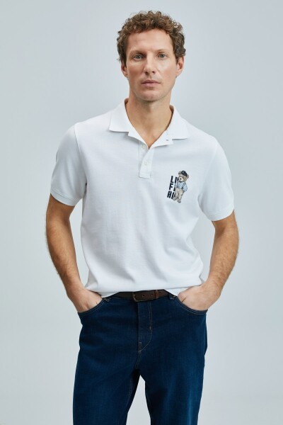Best Smart Erkek Polo Tişört Beyaz - LUFIAN