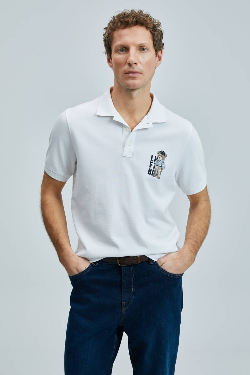 Best Smart Erkek Polo Tişört Beyaz - 1