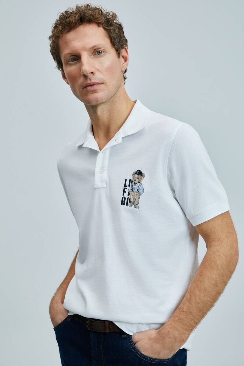 Best Smart Erkek Polo Tişört Beyaz - 3