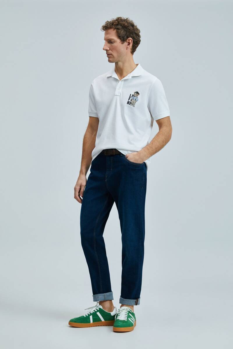 Best Smart Erkek Polo Tişört Beyaz - 4