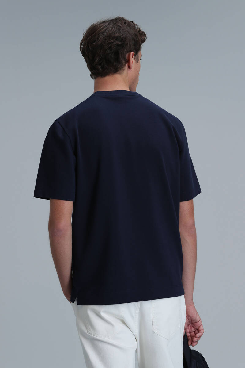 Bıanca Modern Graphic T-Shirt Navy Blue - 6