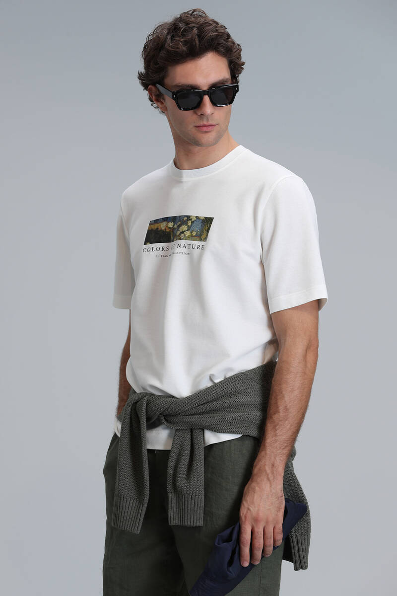 Bıanca Modern Graphic T- Shirt Off White - 3