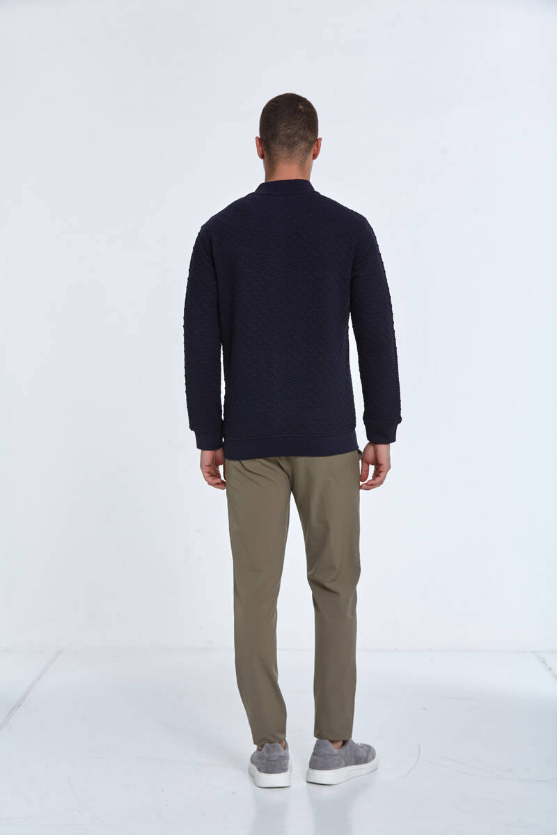 Blanca Fermuarlı Erkek Sweatshirt Lacivert - 6