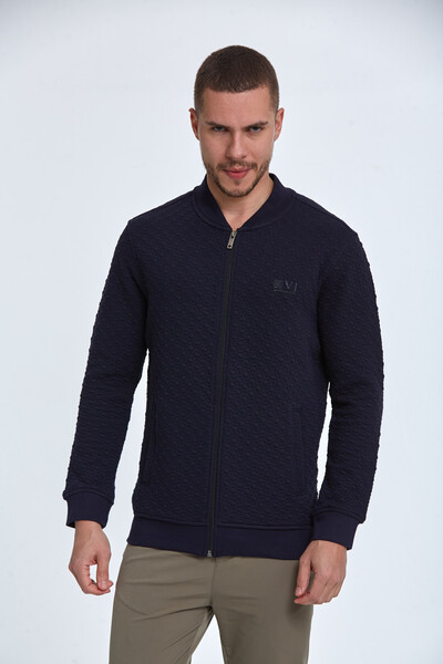 Blanca Fermuarlı Erkek Sweatshirt Lacivert - 1