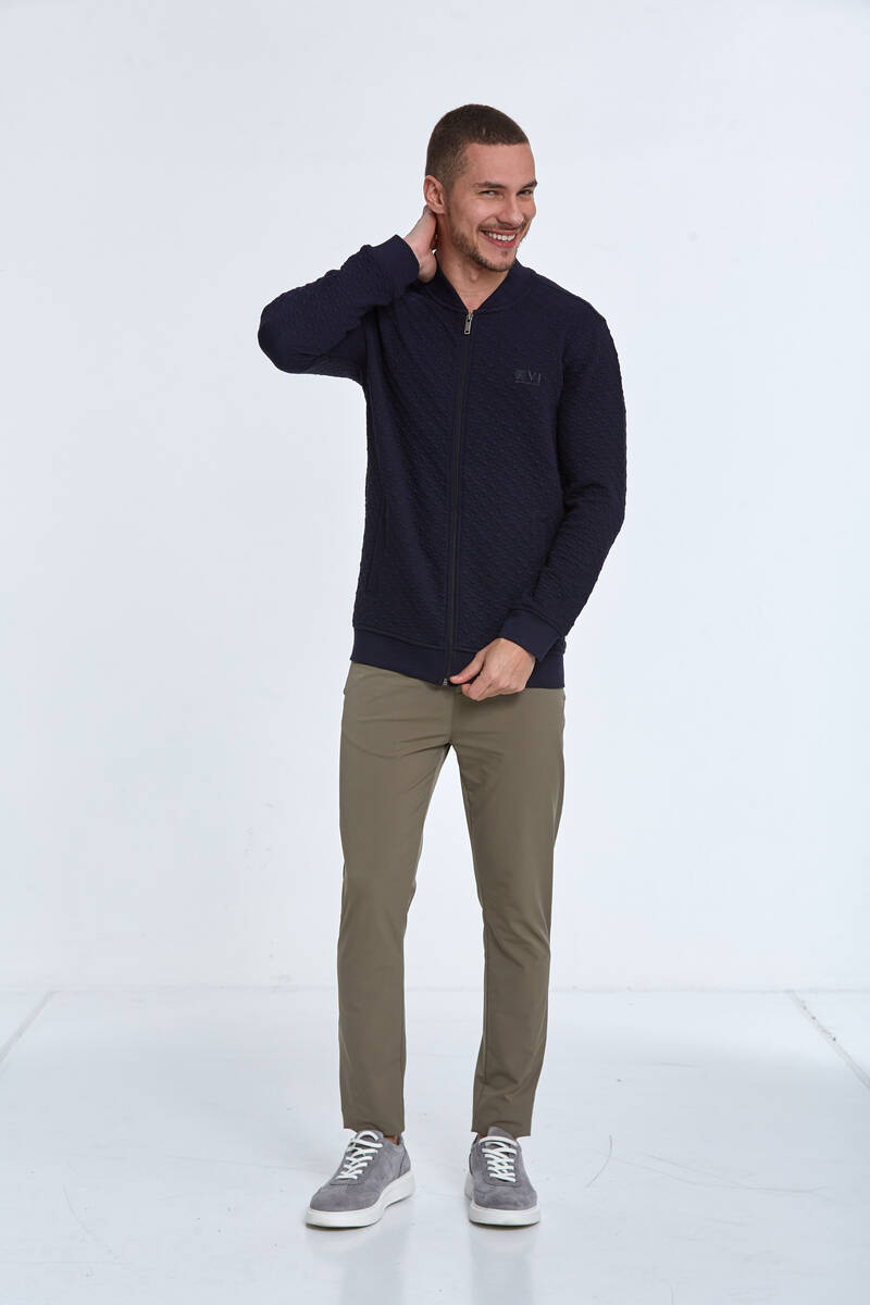 Blanca Fermuarlı Erkek Sweatshirt Lacivert - 3