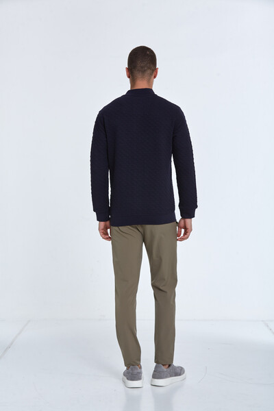 Blanca Men's Zippered Sweatshirt Navy Blue - 6