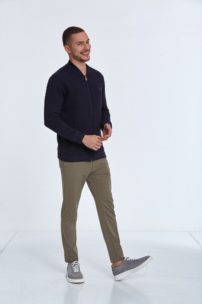 Blanca Men's Zippered Sweatshirt Navy Blue - 5