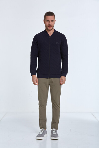 Blanca Men's Zippered Sweatshirt Navy Blue - 2