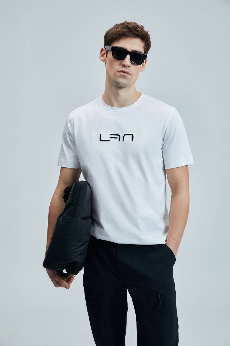 Blaze Modern Grafik T- Shirt Beyaz - 1