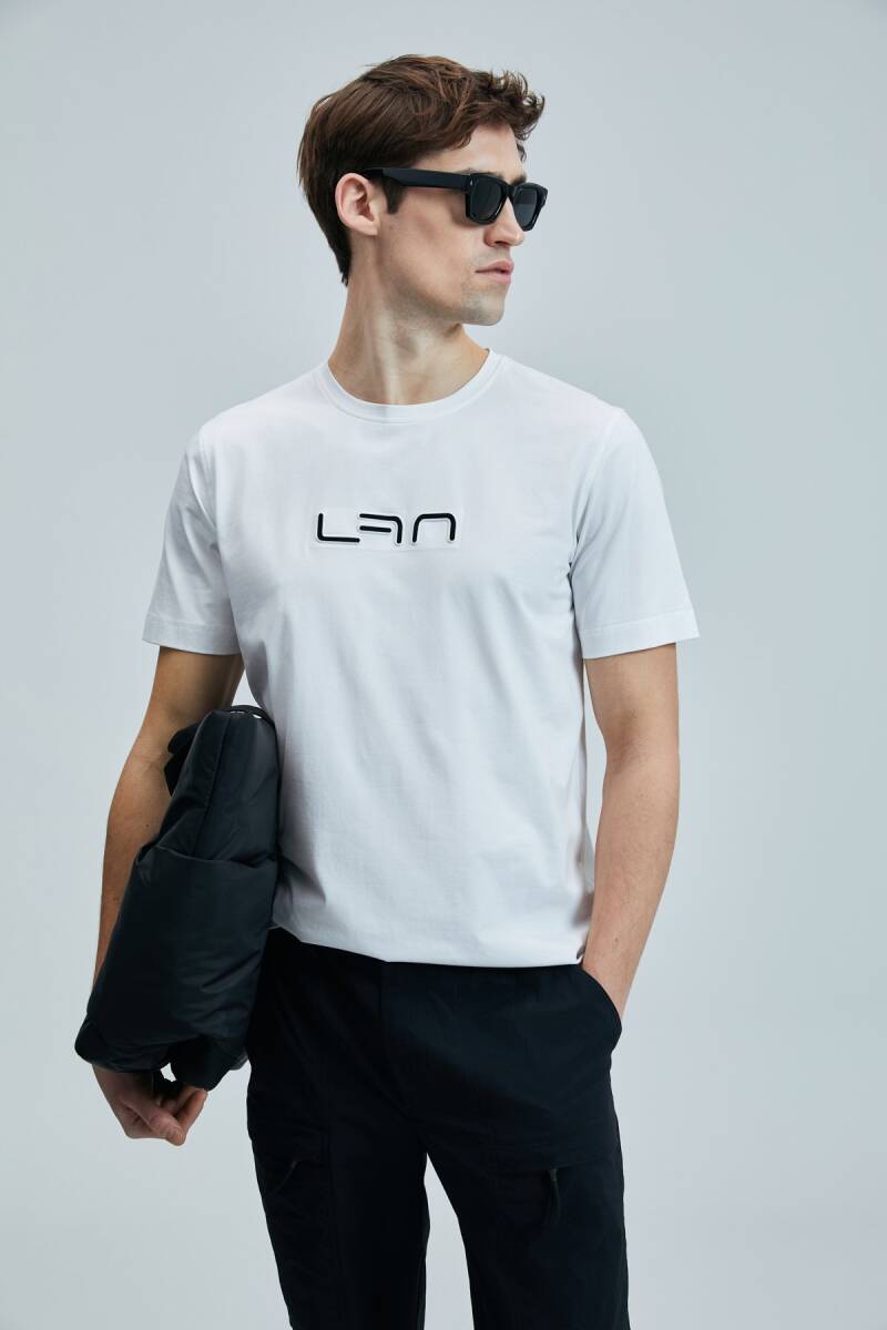 Blaze Modern Grafik T- Shirt Beyaz - 3