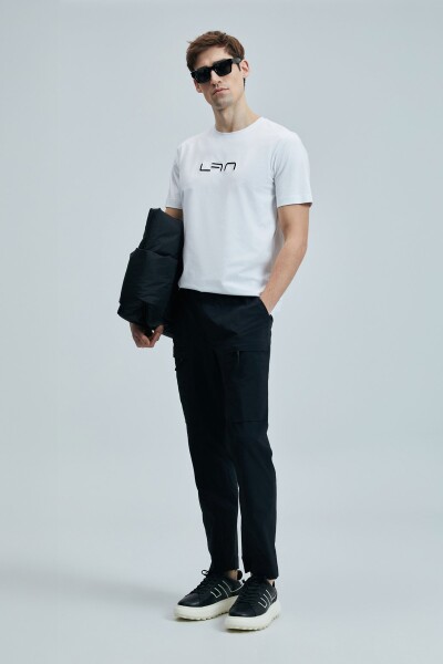 Blaze Modern Grafik T- Shirt Beyaz - 4