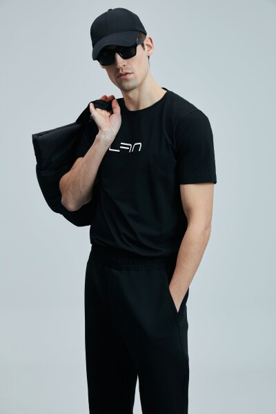 Blaze Modern Grafik T- Shirt Siyah - 3