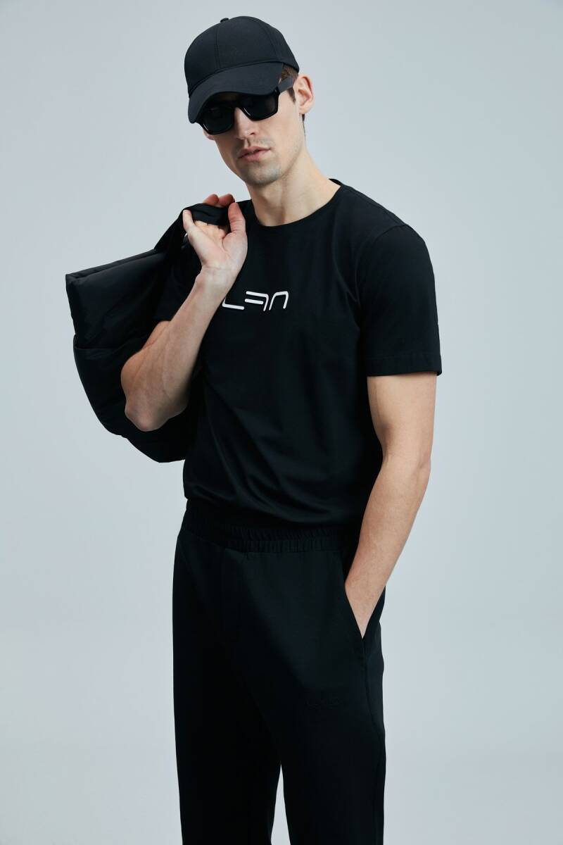 Blaze Modern Grafik T- Shirt Siyah - 3