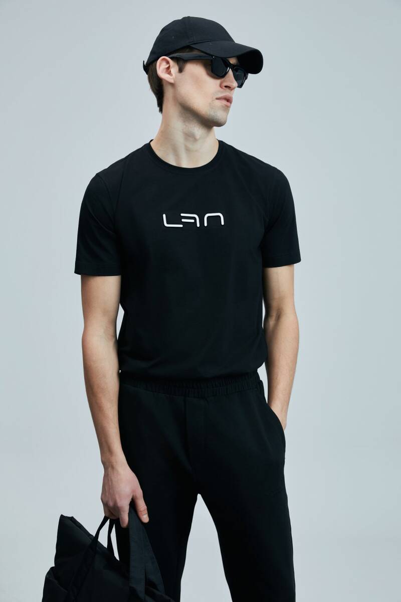 Blaze Modern Grafik T- Shirt Siyah - 1