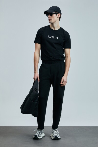 Blaze Modern Grafik T- Shirt Siyah - 4