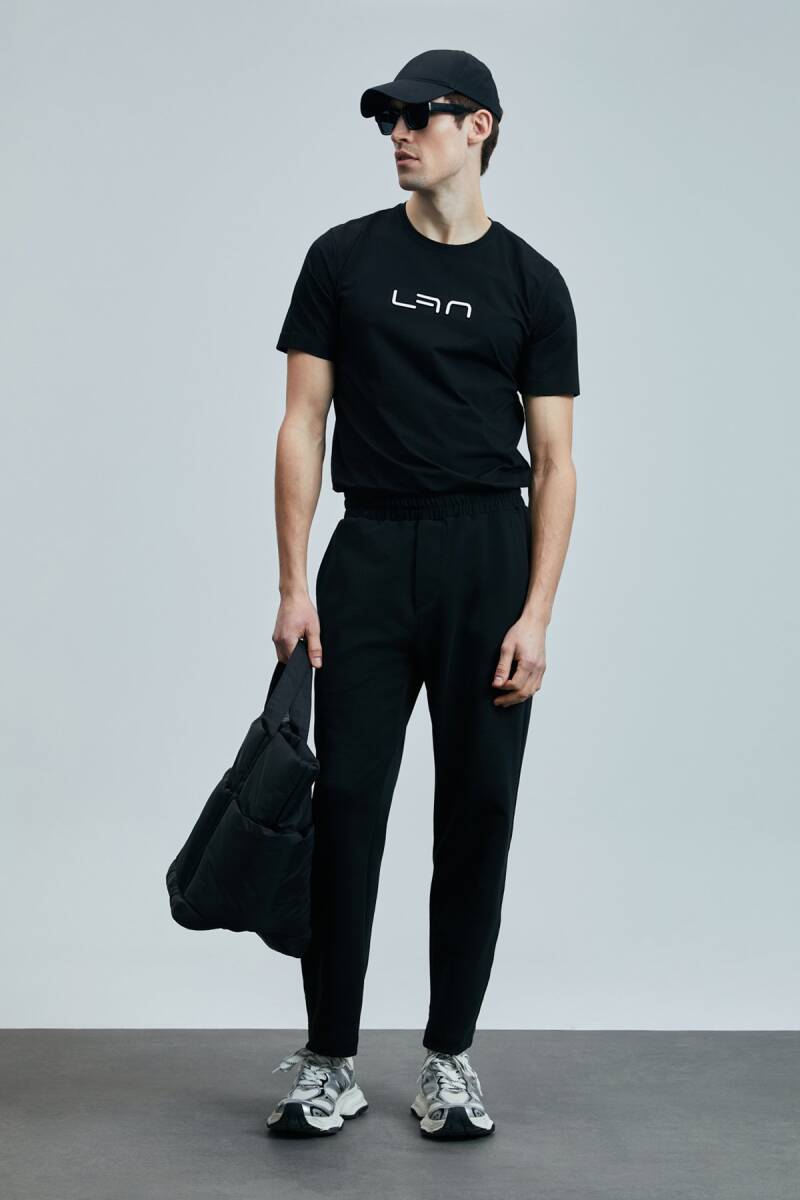 Blaze Modern Grafik T- Shirt Siyah - 4