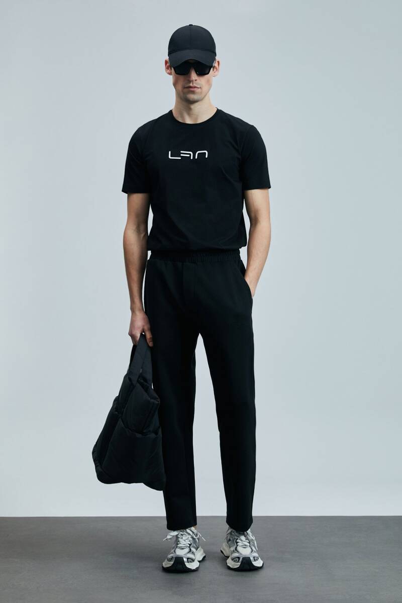 Blaze Modern Grafik T- Shirt Siyah - 5