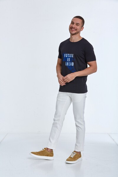 Blaze Printed Men's T-Shirt Black - 4