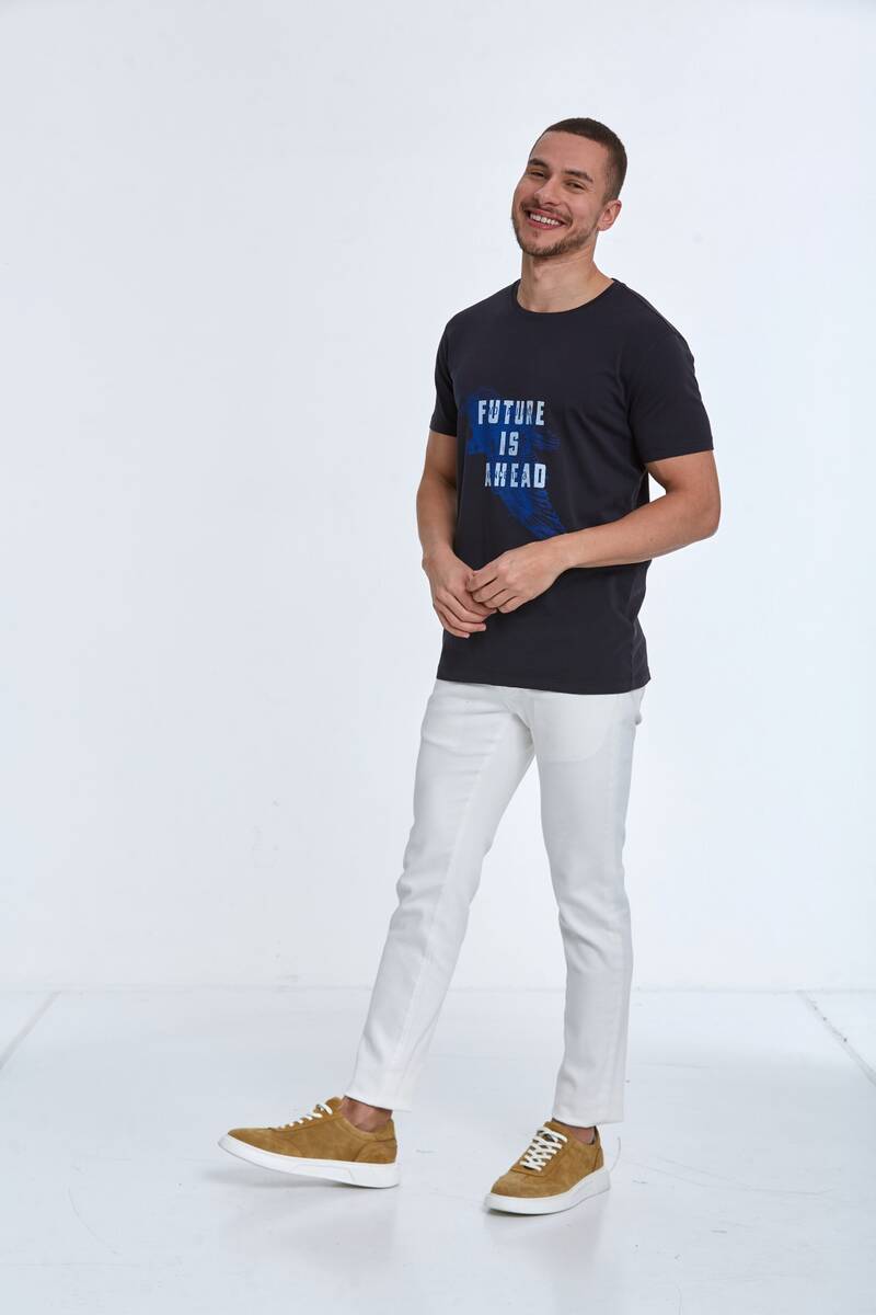 Blaze Printed Men's T-Shirt Black - 4