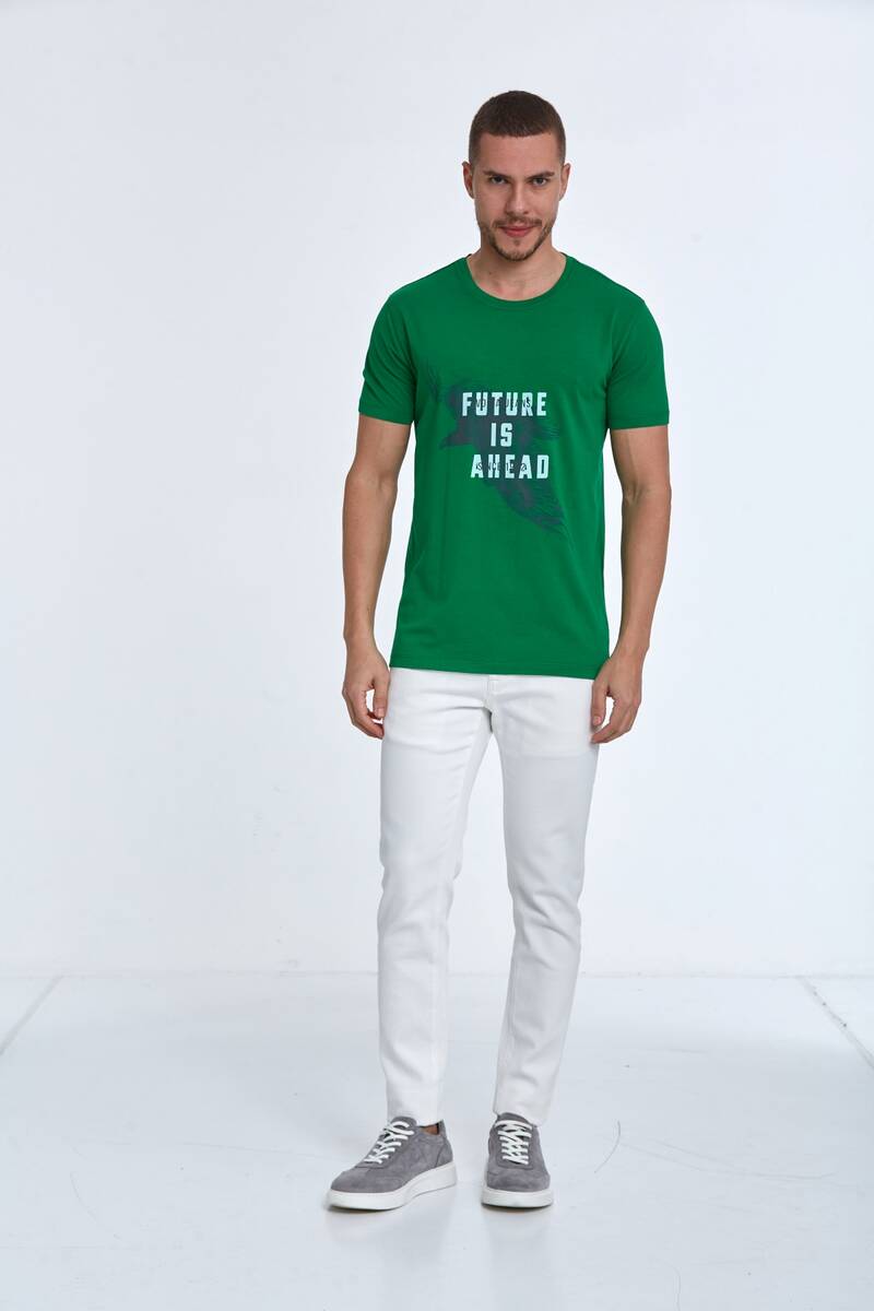 Blaze Printed Men's T-Shirt Green - 2