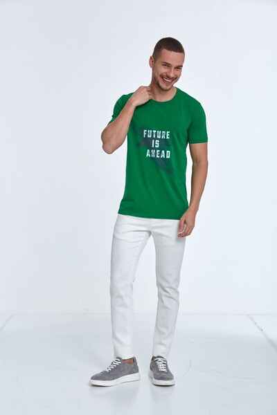 Blaze Printed Men's T-Shirt Green - 3