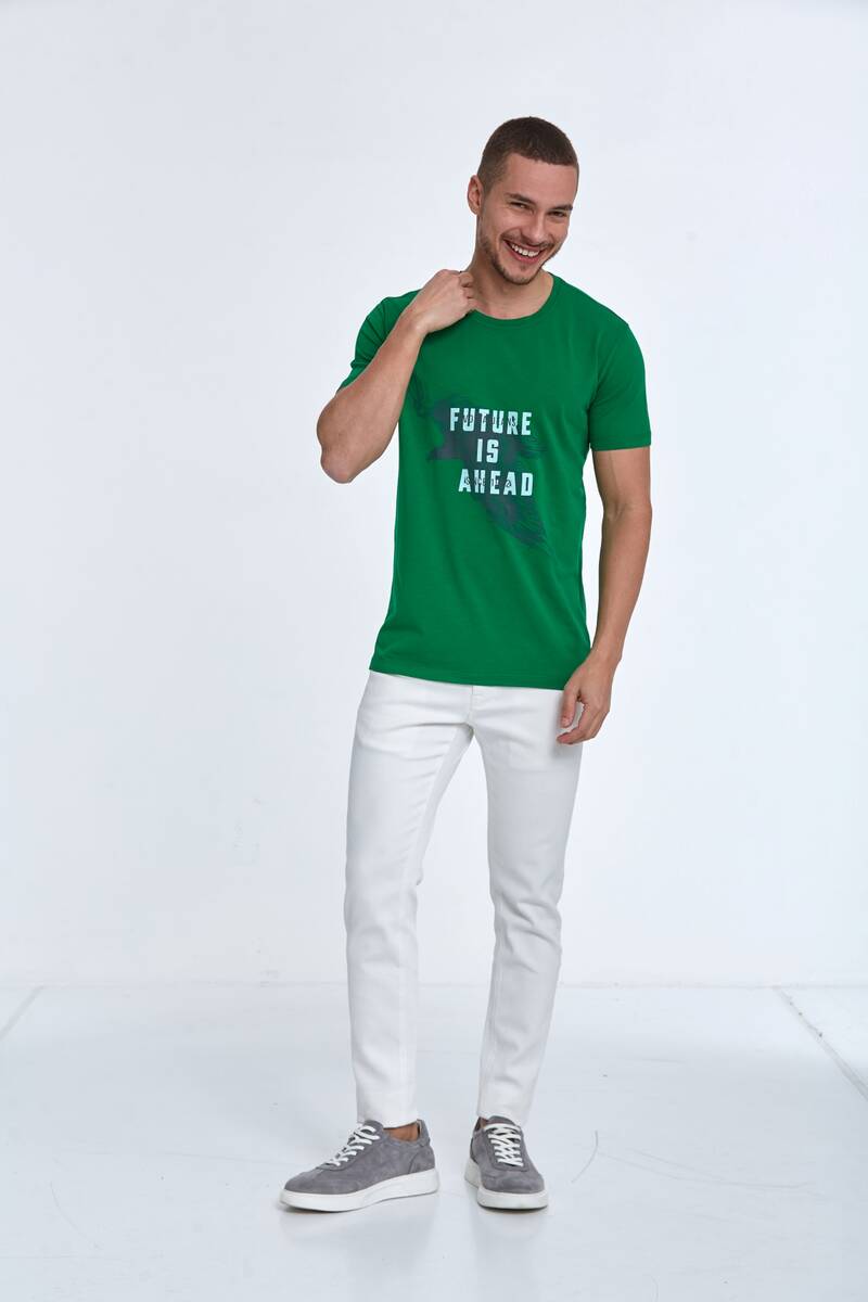 Blaze Printed Men's T-Shirt Green - 3