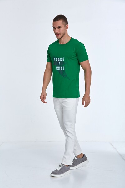 Blaze Printed Men's T-Shirt Green - 5