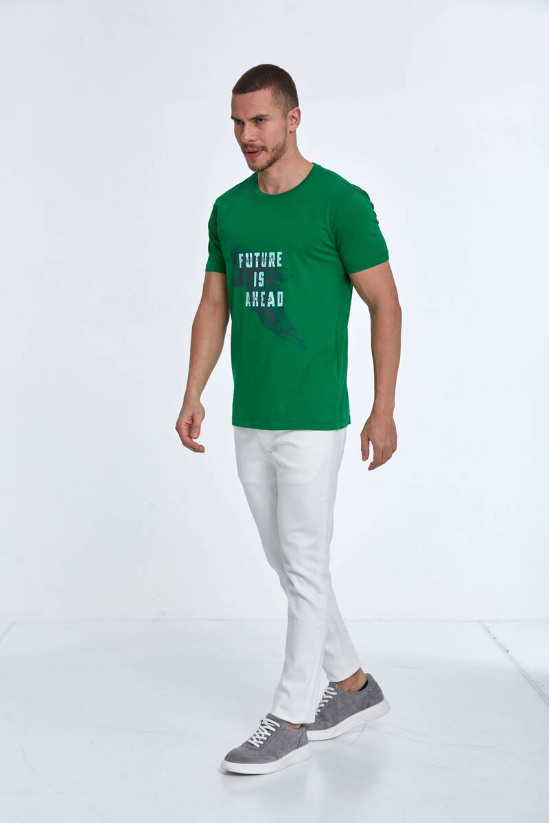 Blaze Printed Men's T-Shirt Green - 5