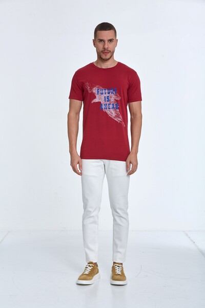 Blaze Printed Men's T-Shirt Red - 3