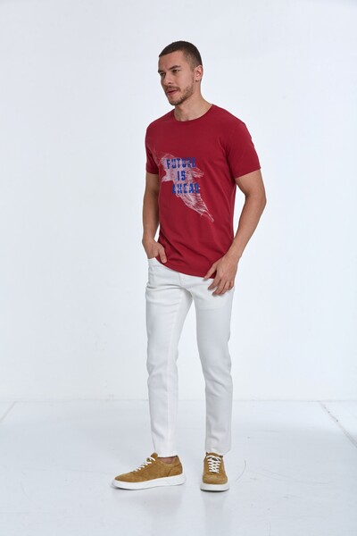Blaze Printed Men's T-Shirt Red - 2