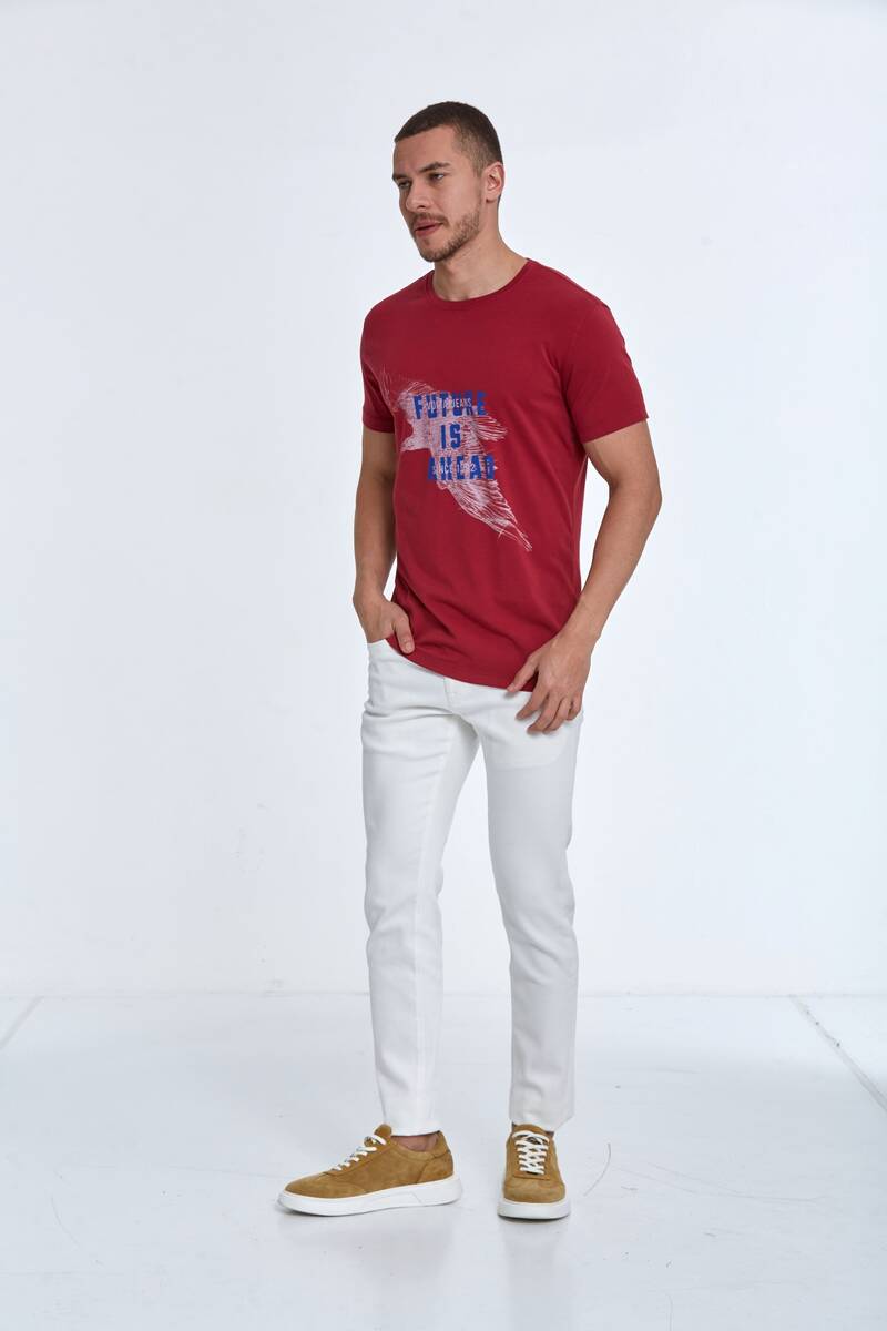 Blaze Printed Men's T-Shirt Red - 2